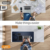 SYGA Desk Pad Protector Waterproof PU Desk Mat Blotters on Desktop Laptop Computer Gaming Keyboard Mouse Pad Non-Slip Desk Writing Mat Cover for Office & Home, Blue & Yellow - 60x30 cm