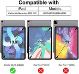 SYGA Cases for iPad Pro 12.9 Inch 2020 (5th/4th Gen) Flip Cover with Pencil Holder, Black