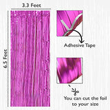 SYGA 1 Pieces 2x1 Meter Metallic Decoration Curtain Foil for Party Celebrations- Dark Purple