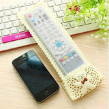 SYGA Fancy Cartoon Bear Fabric Lace Remote Cover TV AC Set Top Box Remote Control Case Teddy Bear Gadgets Appliances- Beige, Set of 3 Pcs