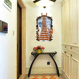 SYGA 3D Effect Rope Bridge Broken PVC Vinyl Wall Sticker