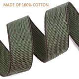 SYGA Guitar Strap with 3 Pick Holders 100% Soft Cotton Strap For Bass Electric & Acoustic Guitars(Green)