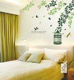 Syga Bird cage Garden Scenery Wall Stickers 968