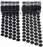 SYGA Self Adhesive Dot Tape, 2cm Sticky Glue Back Coins Clear Dots Hook and Loop Tapes, Nylon Coins for Classroom, Office, Wall Decor, Carpet Grip, Hanging, Home and Kitchen- Black, 100 Pairs