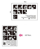 Syga Black and White Flower Wall Stickers J_EGOH