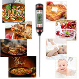 SYGA Kitchen Thermometer Digital Multi-Functional with Instant Read Cooking Thermometer With Auto Turnoff Function Digital Thermometer for All Food, Grill, BBQ and Candy - Black