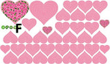 Syga Light Pink Hearts Wall Stickers 00AF