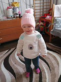 SYGA Baby Hats for Spring Winter, Woolen Pom Pom Plain Printed Caps for Kids Babies for 1-3 Years