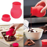 SYGA Set of 2 Soft Silicone Chocolate Melting Pot Mould Butter Sauce Milk Baking Pouring Tool