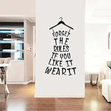SYGA Creative Dress Shape Wall Quote Hanger Wall Stickers