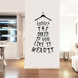 SYGA Creative Dress Shape Wall Quote Hanger Wall Stickers