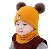 SYGA Baby Knit Hat Scarf Set Toddler Girls Boys Winter Pom Pom Cap Neck Warmer