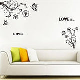 Syga Black Flower Wall Stickers