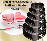 SYGA Teflon Coated Carbon Steel Spring Form Heart Shape Cake Moulds for Baking Non-Stick Cake Tins/Pan/Trays for Oven, and Cooker with Removable Base Size 19/21/23/25/28 cm