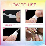 SYGA Square False Nails and Glue Bottle Professional Brush On Nail Tip Glue for Press On Nails Fake Nails Long Lasting Press On Nails for Women and Girls- White, 500 pieces