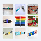 SYGA Nylon Double Sided Wellkro Tape, Hook and Lock Tape, Sew-on Power Wire Management Fastening Tape Cable Tie for Interlocking, Apparel, Home Textile, Industrial Use and More-5mx15mm Assorted Color