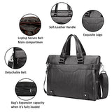 SYGA Mens Messenger Bag Waterproof Leather Computer Laptop Bag Vintage Briefcase Business Satchel Shoulder Bag Luxury Look Gift for Men and Women