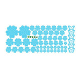 SYGA Bedroom Living Room Flower Wall Sticker Sky Blue