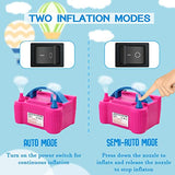 SYGA Balloon Air Pump with 7pcs Curling Roll & 1pc Dot Glue Tape Ribbon Electric Inflator Pump Dual Nozzle Inflator Blower Portable Pump for DIY Craft Party Wedding Birthday Baby Shower Decoration