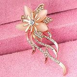 SYGA Brooch Pin Fashion Crystal Rhinestone Jewellery Pin Vintage Accessories Decoration Clothing Bouquet Brooches for Bridal Women Girl