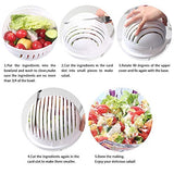 SYGA Plastic Fast Cutting of Vegetables, Fruits, Salad Chopper & Salad Cutter Bowl(White)