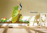 SYGA PVC Vinyl Wall Stickers for Living Room Self Adhesive Stickers, Pretty Peacock