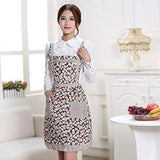 SYGA Brown Flower Design Waterproof Stylish Polyester Fiber Women Apron