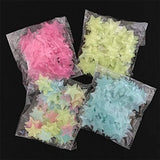 Syga PVC Vinyl 3cm Stars Luminous Patch 100pcs Fluorescent PP Plastic 3D Fluorescent Luminous Stereo Wall Stickers (Light Green)
