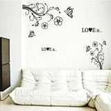 Syga Black Flower Wall Stickers
