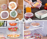 SYGA Air-Tight Silicone Stretch Lids, Reusable Silicone Lid Bowl Covers for food with Improved Grip Sealer with Platinum Food Grade Silicone, BPA free, 6 Pack of Various Sizes