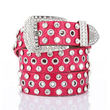 SYGA Women's PU Leather Belt Round Buckle Eyelet Waist Belt (Pack of 1)