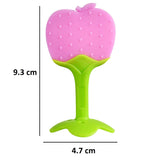 Syga Baby Soft Silicone Fruit Teether (Multicolor, Set of 3)