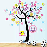 SYGA Colorful Owl Tree PVC Vinyl Wall Sticker