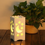 SYGA Moon Star Design Table Lamp (25 x 10 x 10, White)