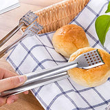 SYGA 1 Piece Stainless Steel Perforated Food Clip Bread Clip Barbecue Steak Food Clip