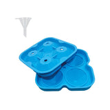 SYGA 1 Piece Diamond-Shaped Fun Ice Cube Molds BPA Silicone Flexible Ice Maker Tray with Funnel