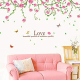 Syga Beautiful Pink Flower Decals Design Wall Stickers A_FSHU_A