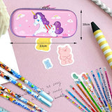 SYGA Unicorn Pencil Case Pouch Portable Multifunction Pen Bag with Compartments for Teen Kids, Type 3