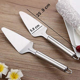 SYGA 2 Pcs Stainless Steel Triangular Cake Pie Pizza Kitchen Baking Tools Round Handle Shovel