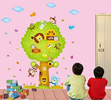 Syga Cartoon Animal Tree Wall Stickers A_YYM