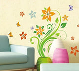 Syga Beautiful Colorful Floral Design Wall Stickers A_EUUH