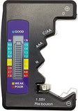 SYGA Digital Battery Tester Battery Capacity Test Tool Battery Capacity Tester for Small Mini Battery Button Batteries AA, AAA, N, C, D, 9V, 1.5V Button Cell Voltage Tester- Black