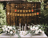 SYGA Happy Anniversary Banner for Anniversary Decorative Party Photo Props Banner