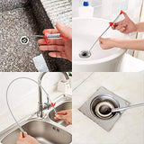SYGA Drain Sink Snake Clog Cleaning Accessories, Spring Pipe Cleaner Hooks, Multifunctional Stick Cleaning Claw, Sewer Dredging Hair Purifier Extraction Tool for Kitchen, Bathtub, Shower and Sink-90cm