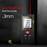 SYGA Digital Laser Distance Measuring Tape Tool, Distance Measuring Meter, Red - 40m (Colour & Design May Vary)