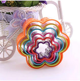 SYGA Scallop Flower Cookie and Biscuit Cutters, Assorted Sizes, Bright Colors, 6-Piece Set (6 Pcs)