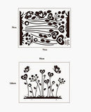 Syga Butterfly with Flower Wall Stickers J_EGOU