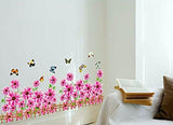 Syga Beutiful Sun Flower Design Wall Stickers 766 Pink