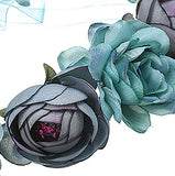 SYGA Women Rose Floral Crown Hair Wreath Leave Flower Headband with Adjustable Ribbon
