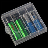 SYGA Set of 4 Plastic Portable AA/AAA 4 Cell Battery Case/Holder Battery Container